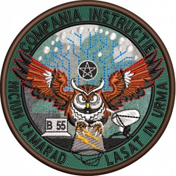 ECUSON / EMBLEMA COMPANIA INSTRUCTIE ( NICI UN CAMARAD IN URMA )